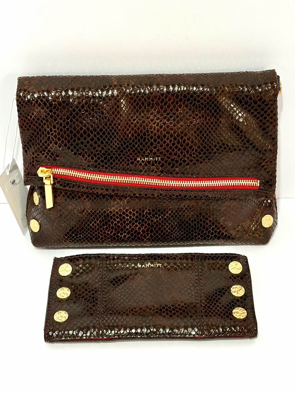 Hammitt VIP Med Crossbody/110 North Wallet In Painted Rattle/Brushed Gold 🔨 2pcs